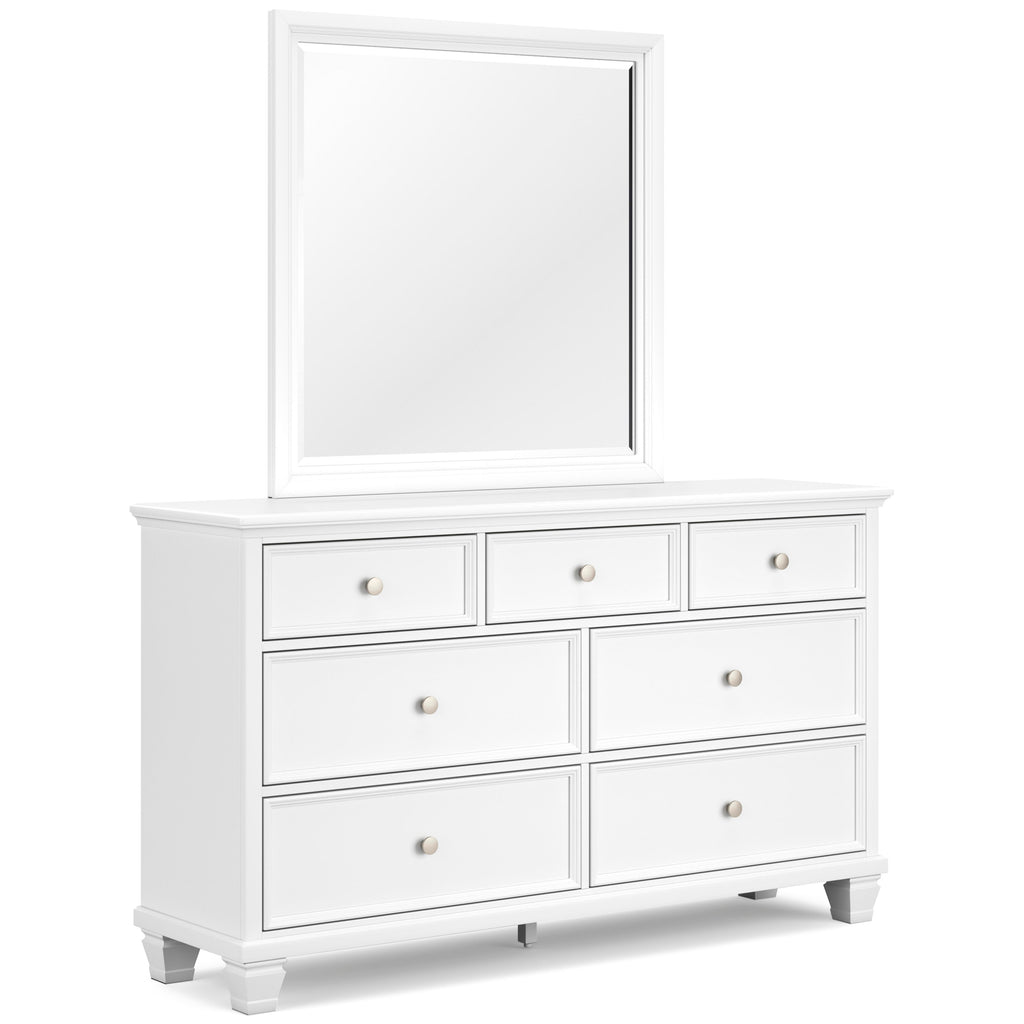 Fortman White King Panel 5-Piece Bedroom Set w/ 2 Nightstands