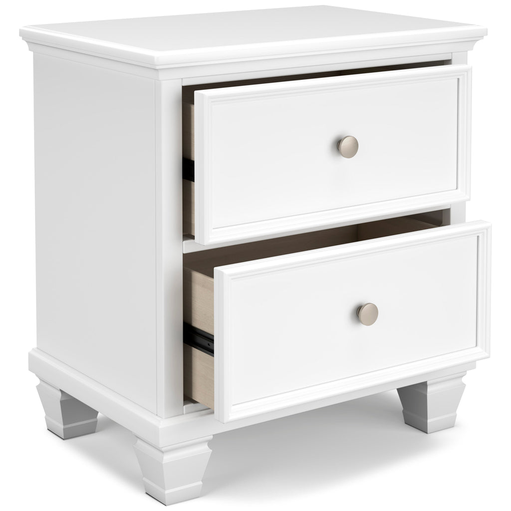 Fortman California King Panel 6 Pc Bedroom Set w/ 2 Nightstands, White