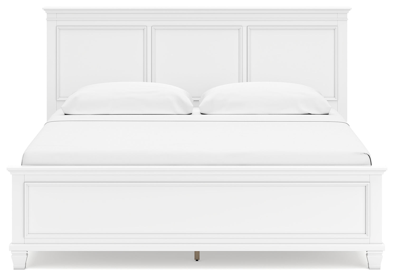 Fortman White King Panel Bed & Dresser & Mirror