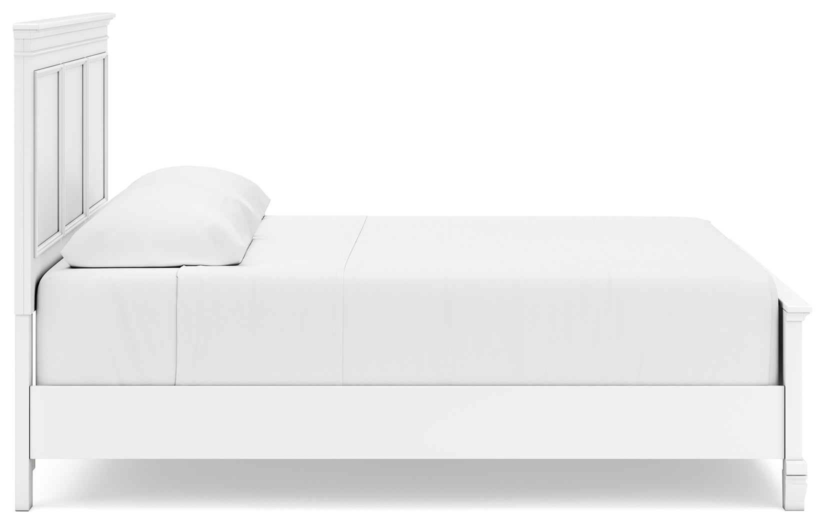Fortman White King Panel Bed & Dresser & Mirror