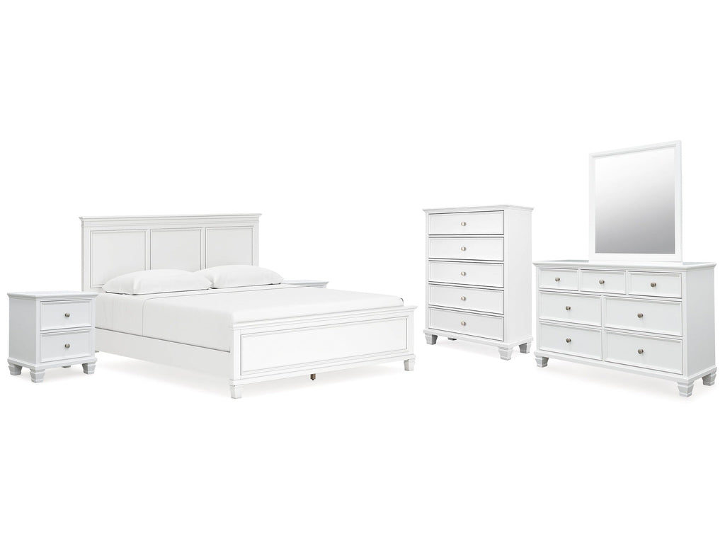 Fortman King Panel Bedroom Set, White