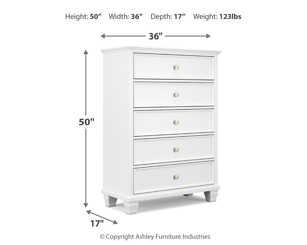 Fortman King Panel Bedroom Set, White