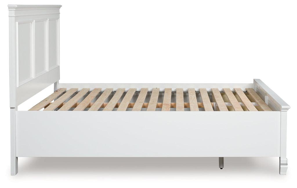 Fortman White King Panel Storage Bed