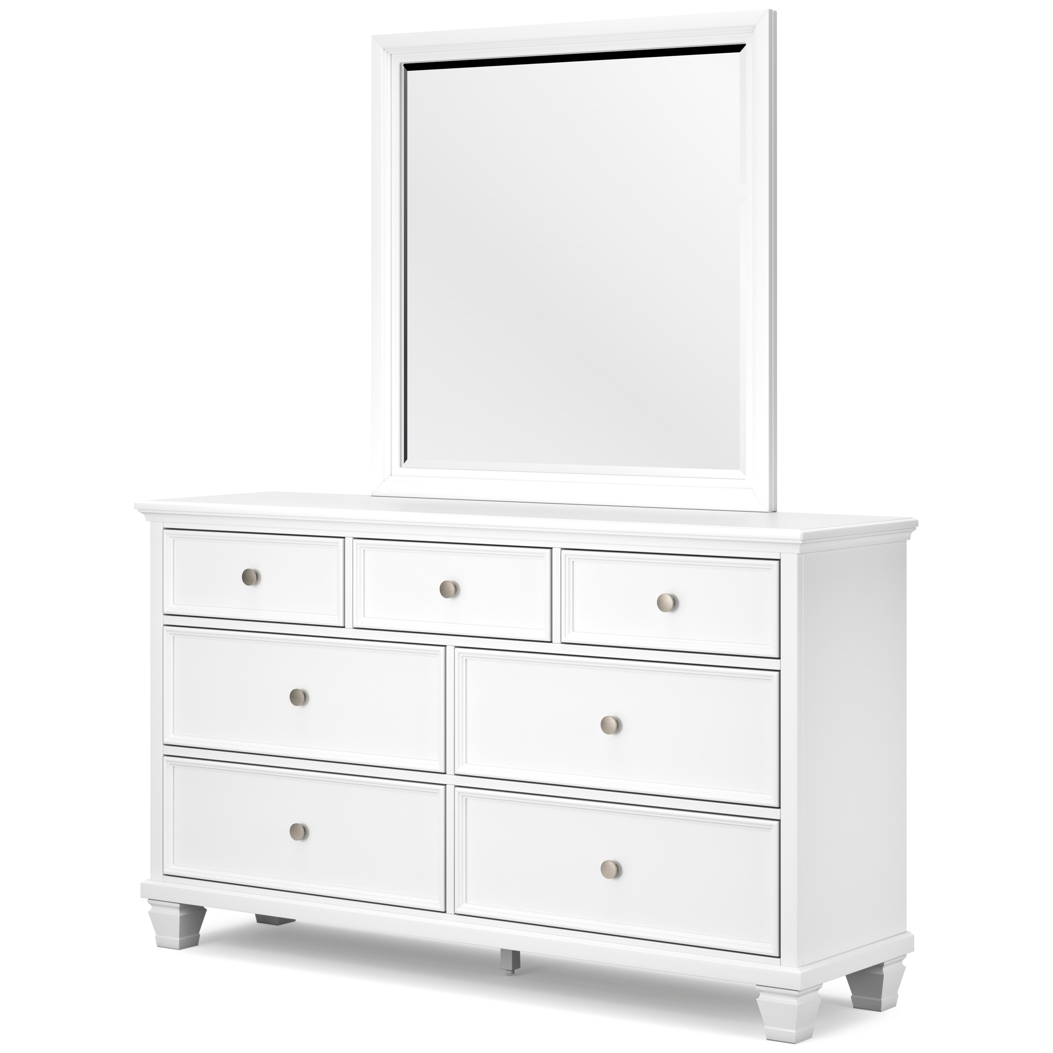 Fortman White Queen Panel 5-Piece Bedroom Set