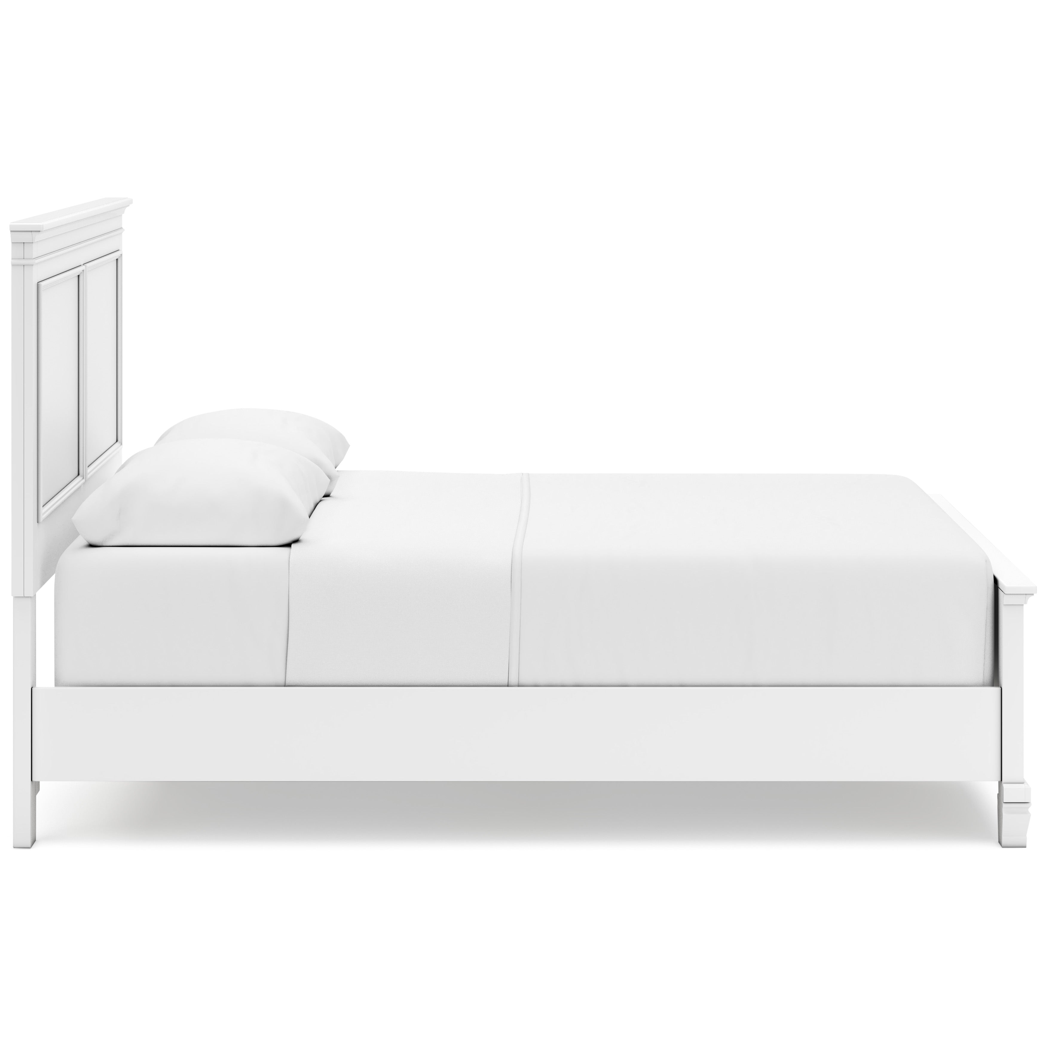 Fortman White Queen Panel 6-Piece Bedroom Set w/ 2 Nightstands