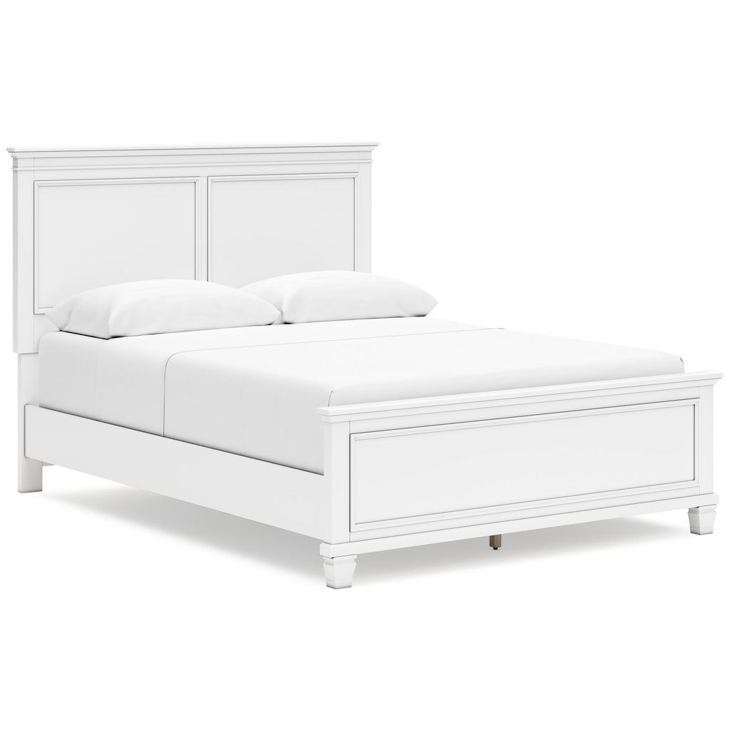 Fortman White Queen Panel 5-Piece Bedroom Set