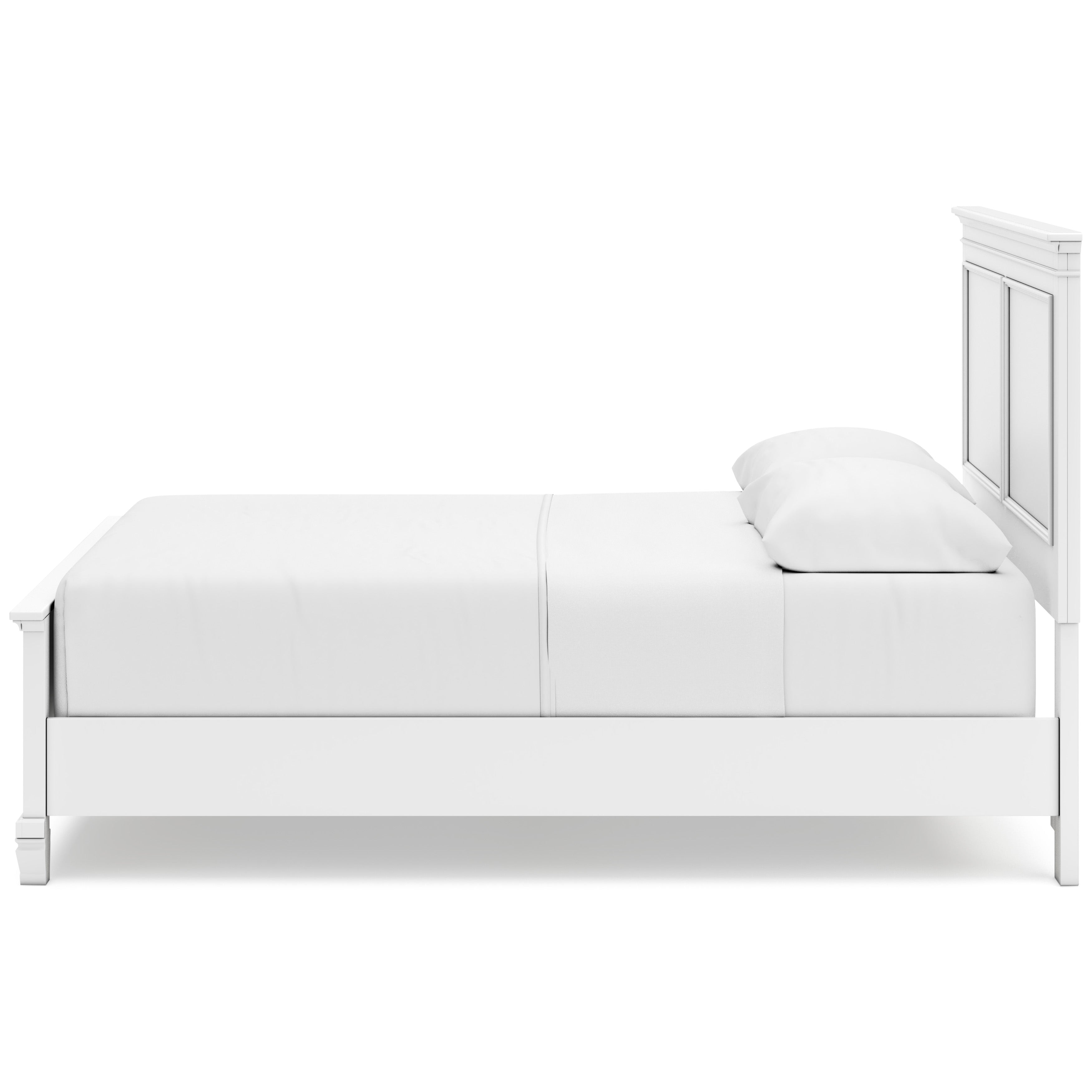 Fortman White Queen Panel 6-Piece Bedroom Set w/ 2 Nightstands
