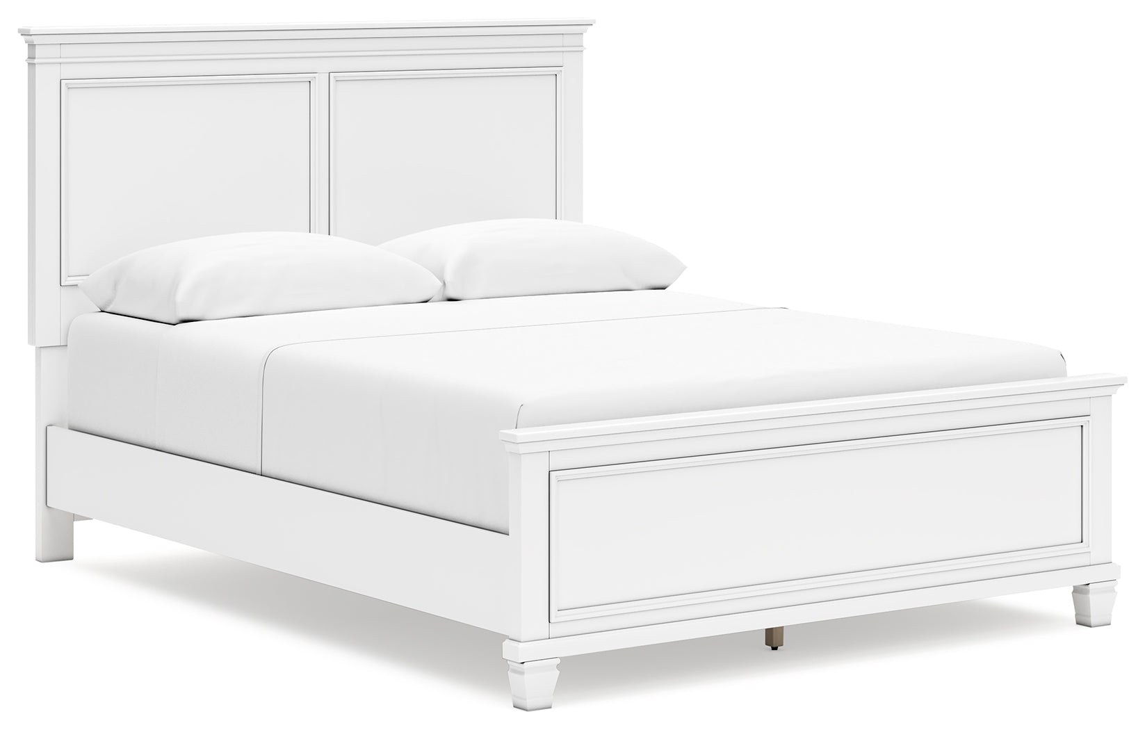 Fortman White Queen Panel Bed & Dresser & Mirror
