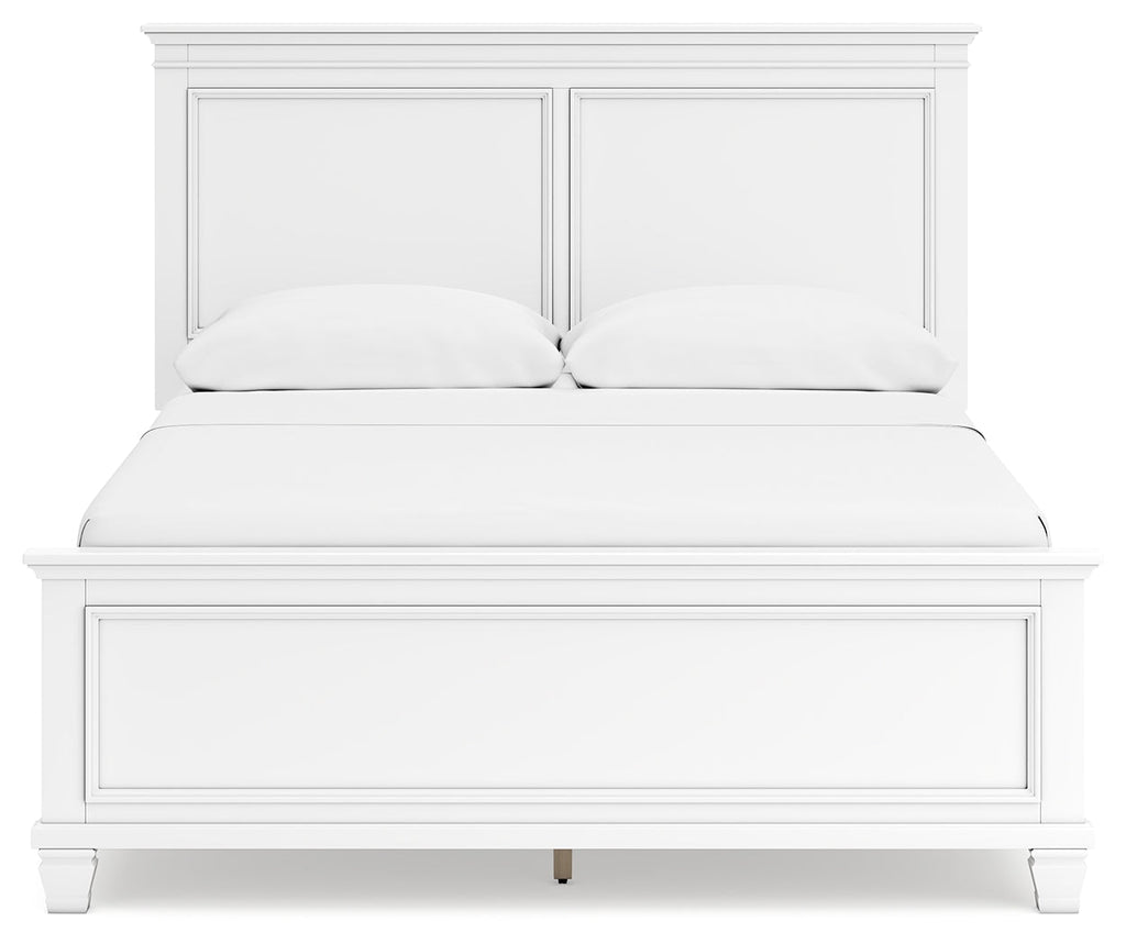 Fortman White Queen Panel Bed