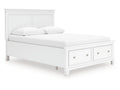 Fortman White Queen Panel Storage Bed