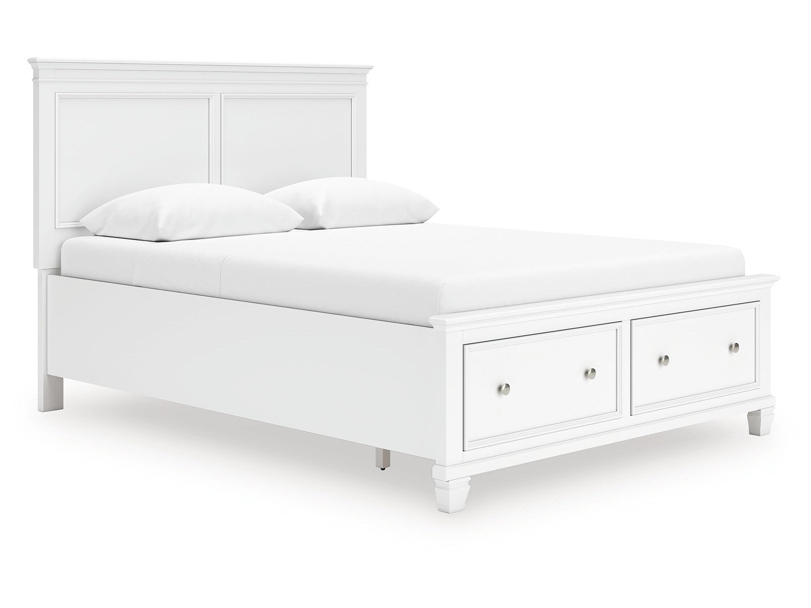 Fortman White Queen Panel Storage Bed
