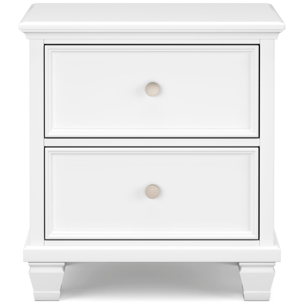 Fortman White Twin Panel 5-Piece Bedroom Set