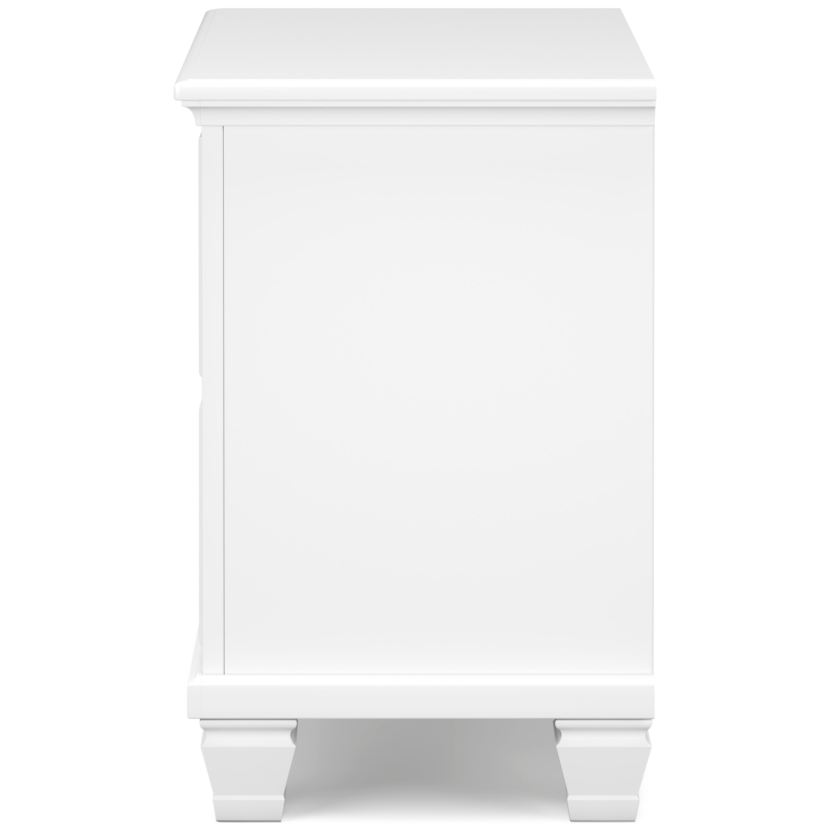 Fortman White Twin Panel 6-Piece Bedroom Set w/ 2 Nightstands