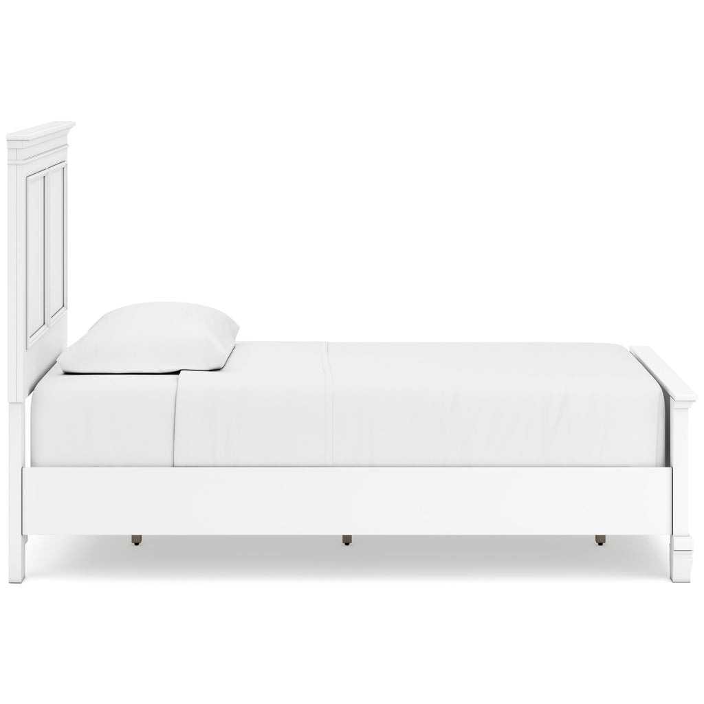 Fortman White Twin Panel 5-Piece Bedroom Set w/ 2 Nightstands