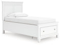 Fortman White Twin Panel Storage Bed