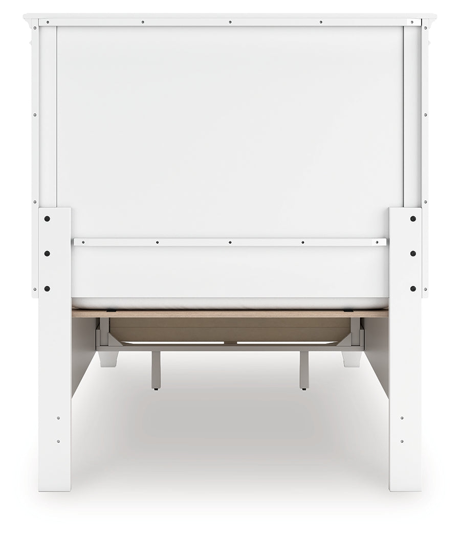 Fortman White Twin Panel Storage Bed