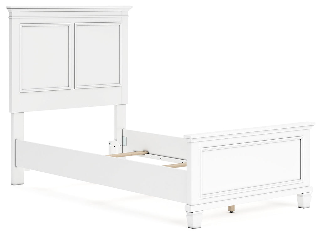 Fortman White Twin Panel Youth Bed