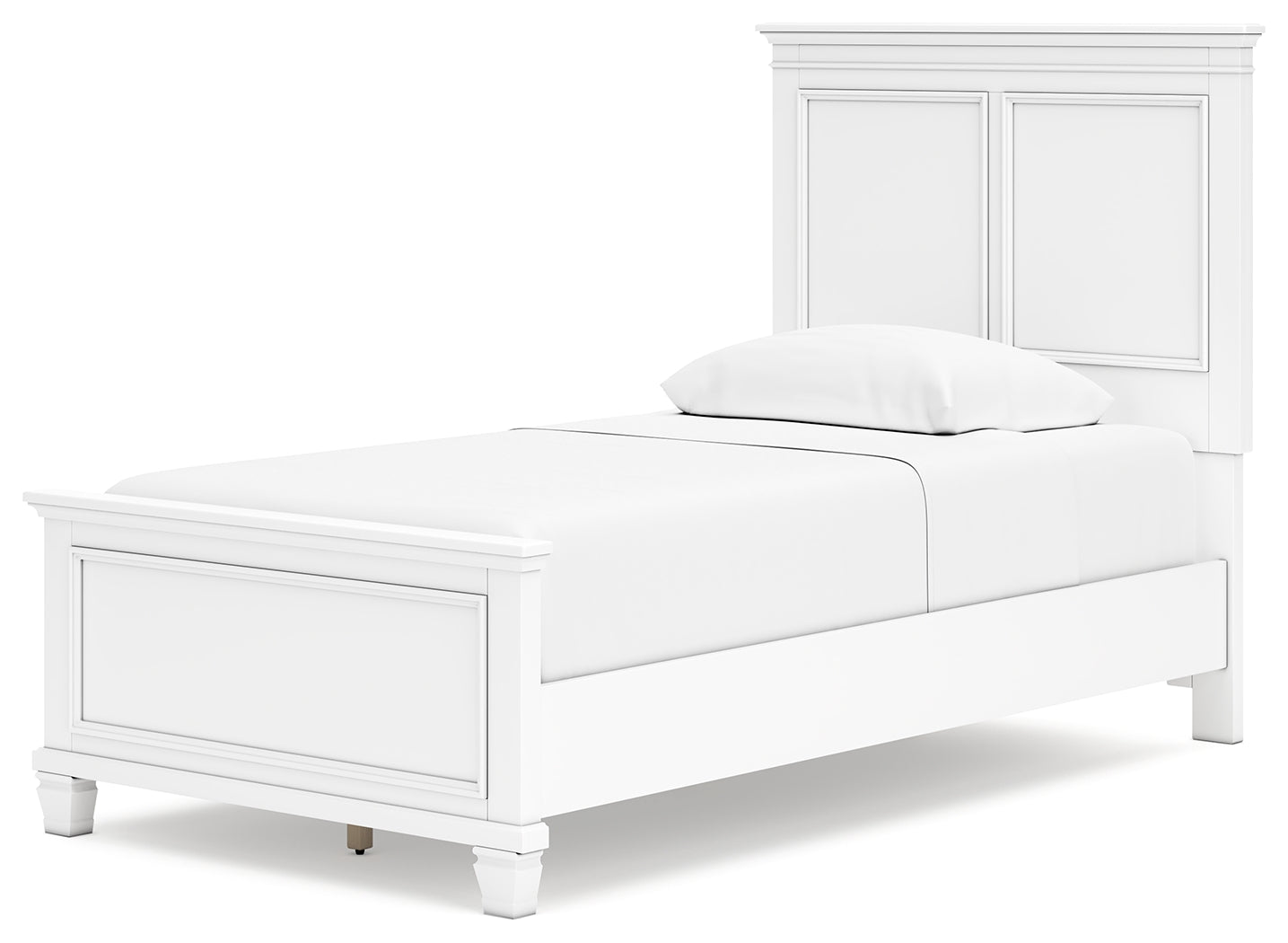 Fortman White Twin Panel Youth Bed