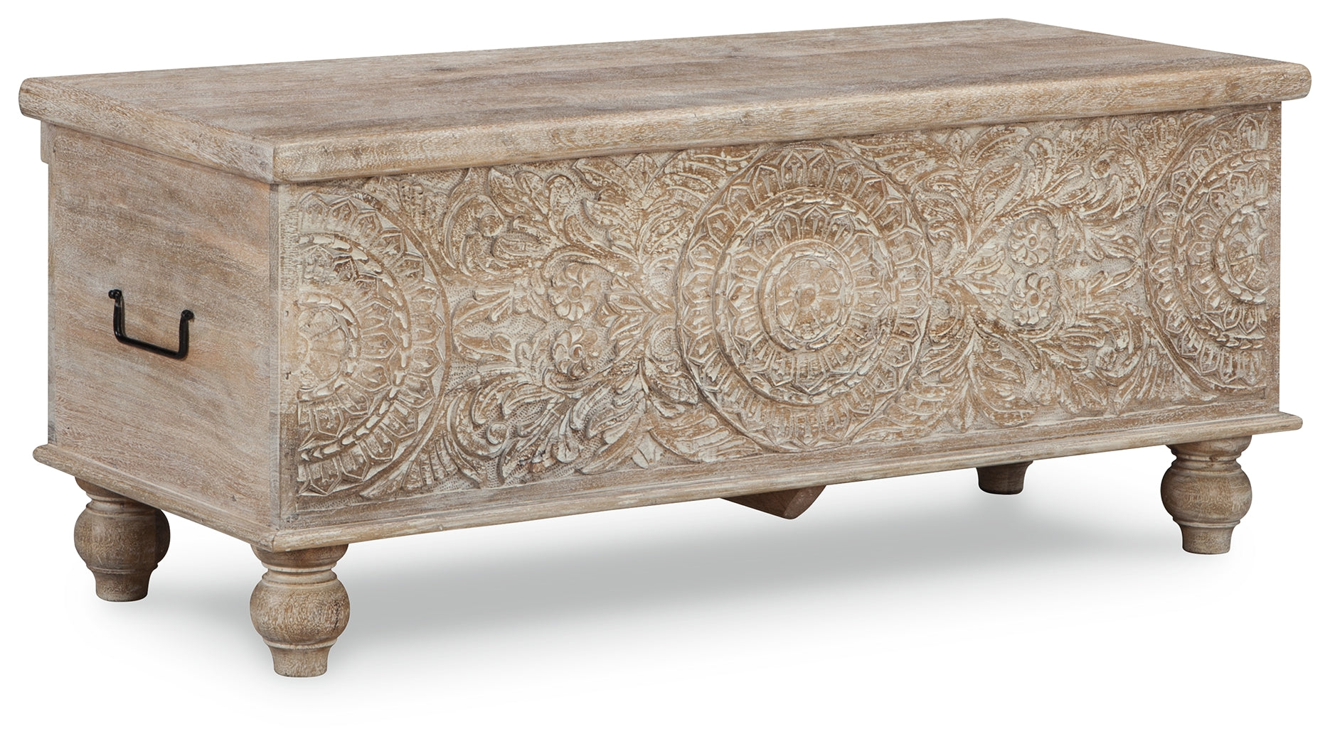 Fossil Ridge Beige Storage Bench
