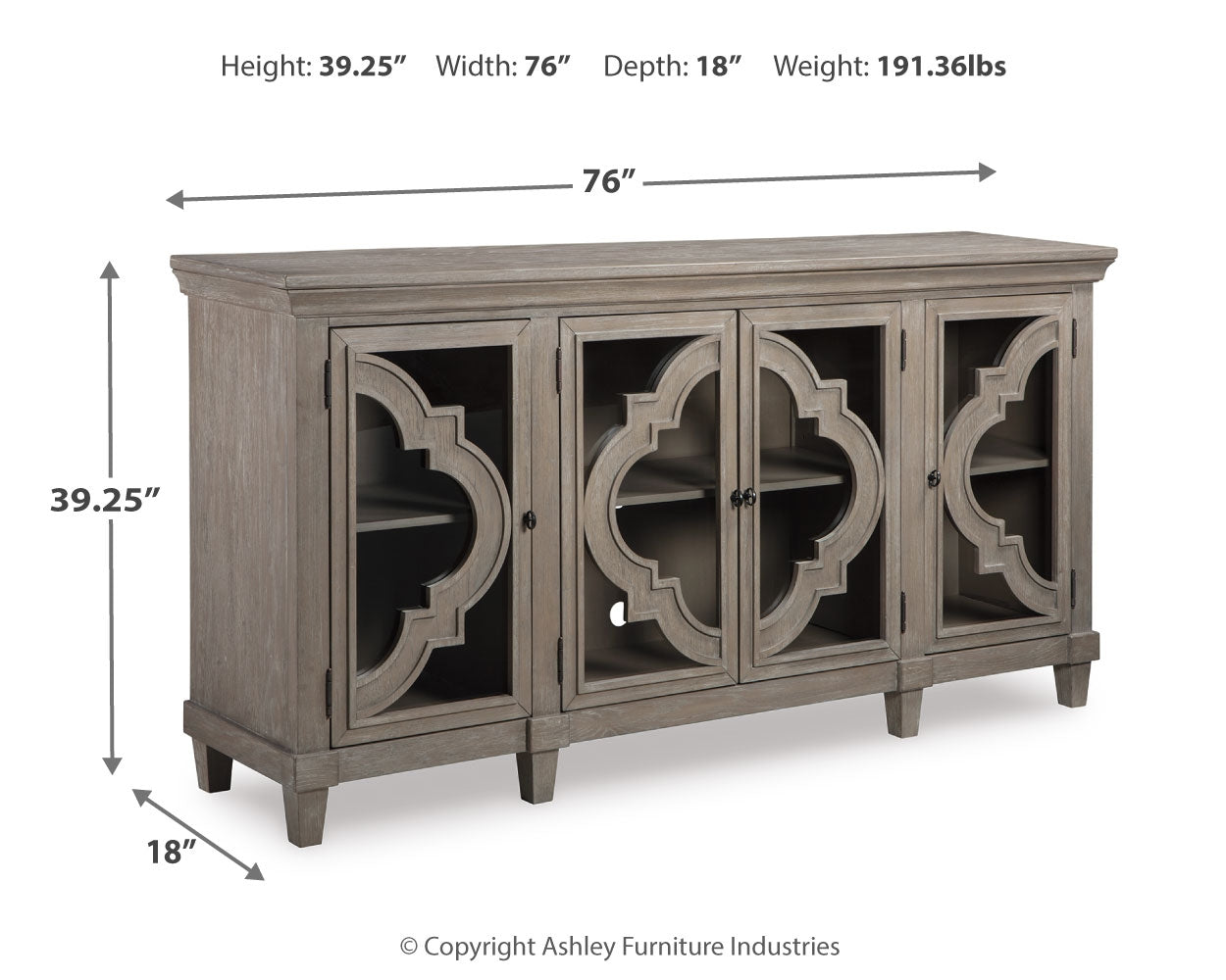 Fossil Ridge Gray Accent Cabinet