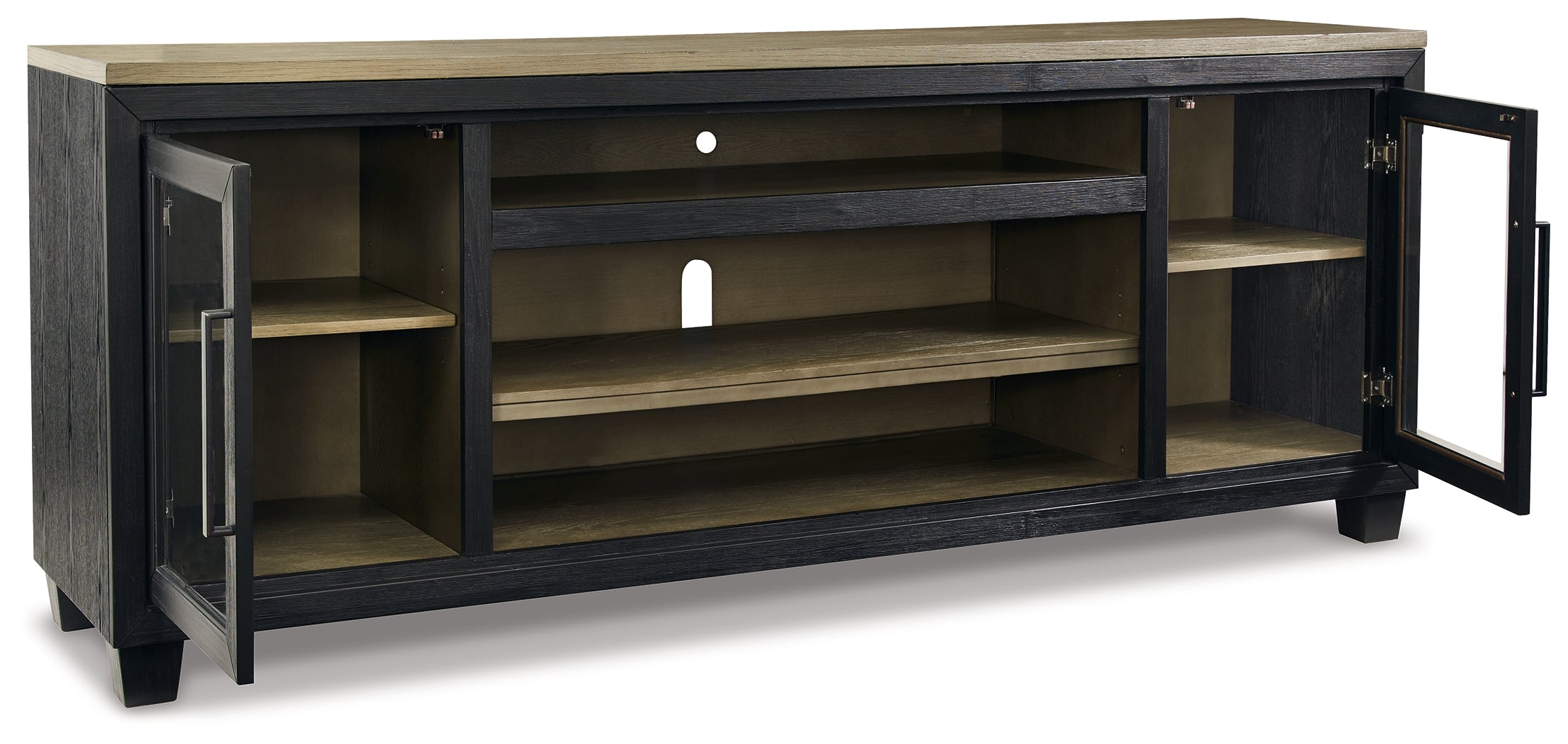 Foyland Black & Brown 83" TV Stand