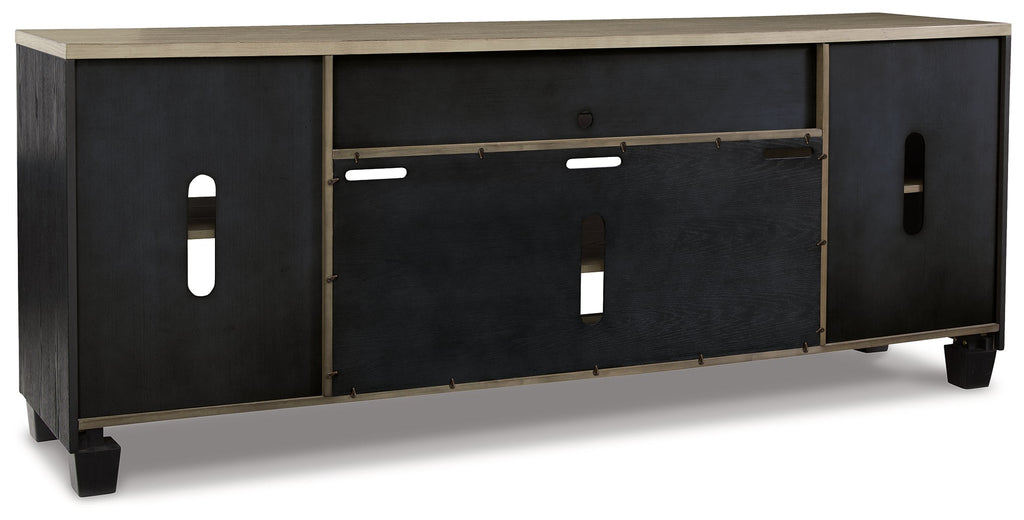 Foyland Black & Brown 83" TV Stand