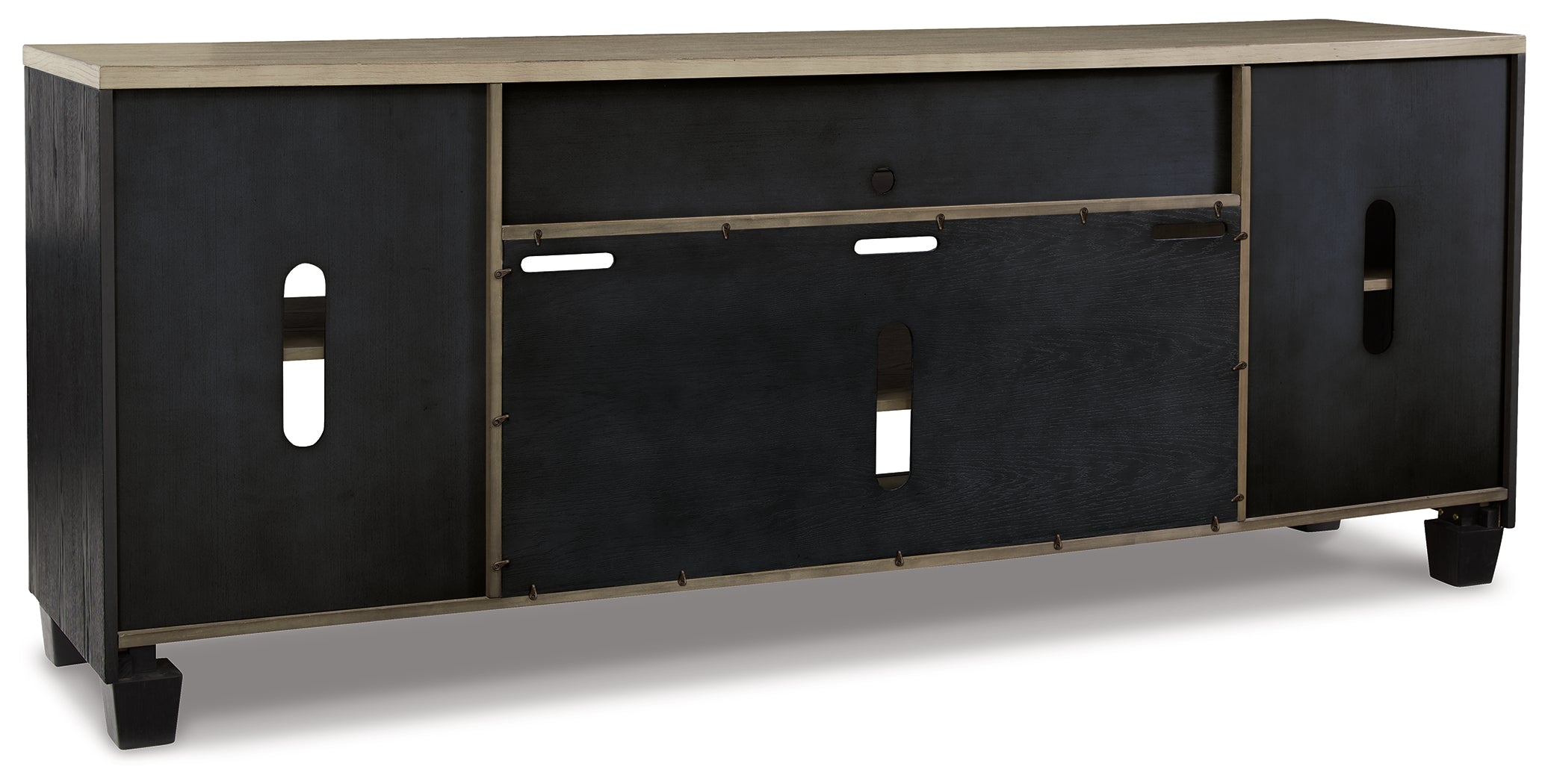 Foyland Black & Brown 83" TV Stand