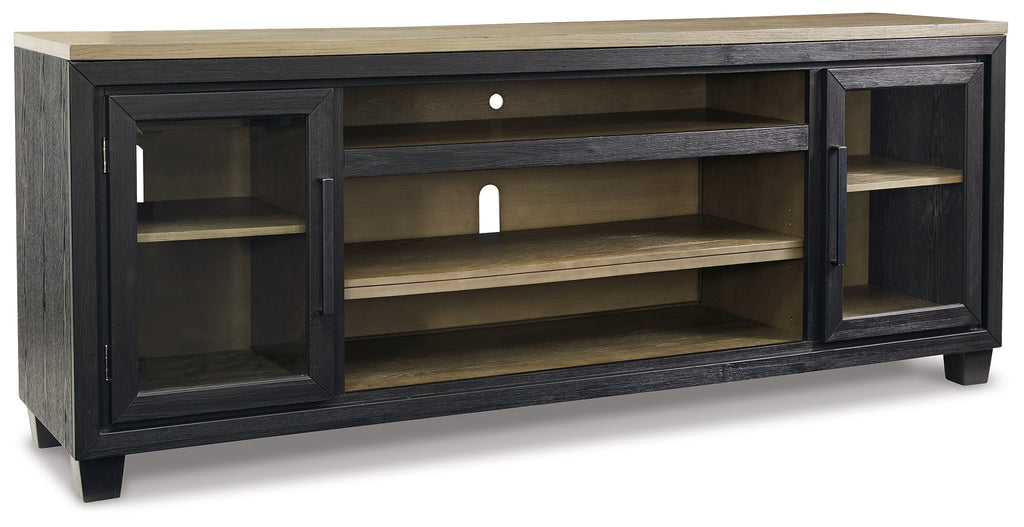 Foyland Black & Brown 83" TV Stand