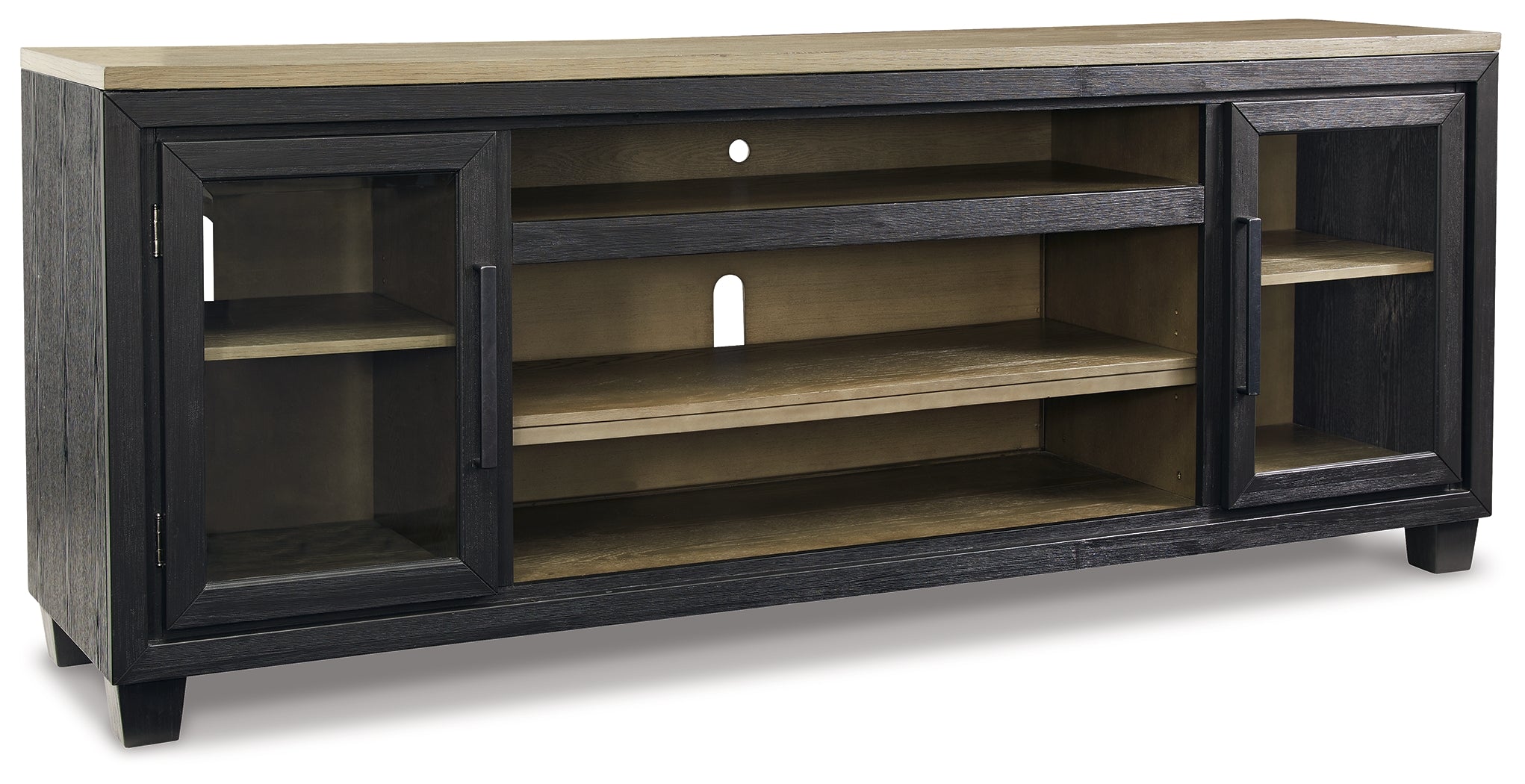 Foyland Black & Brown 83" TV Stand
