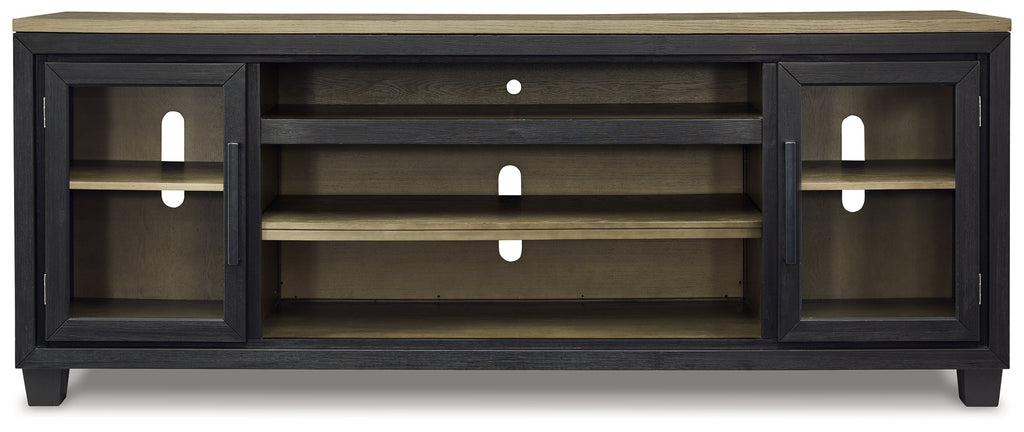 Foyland Black & Brown 83" TV Stand