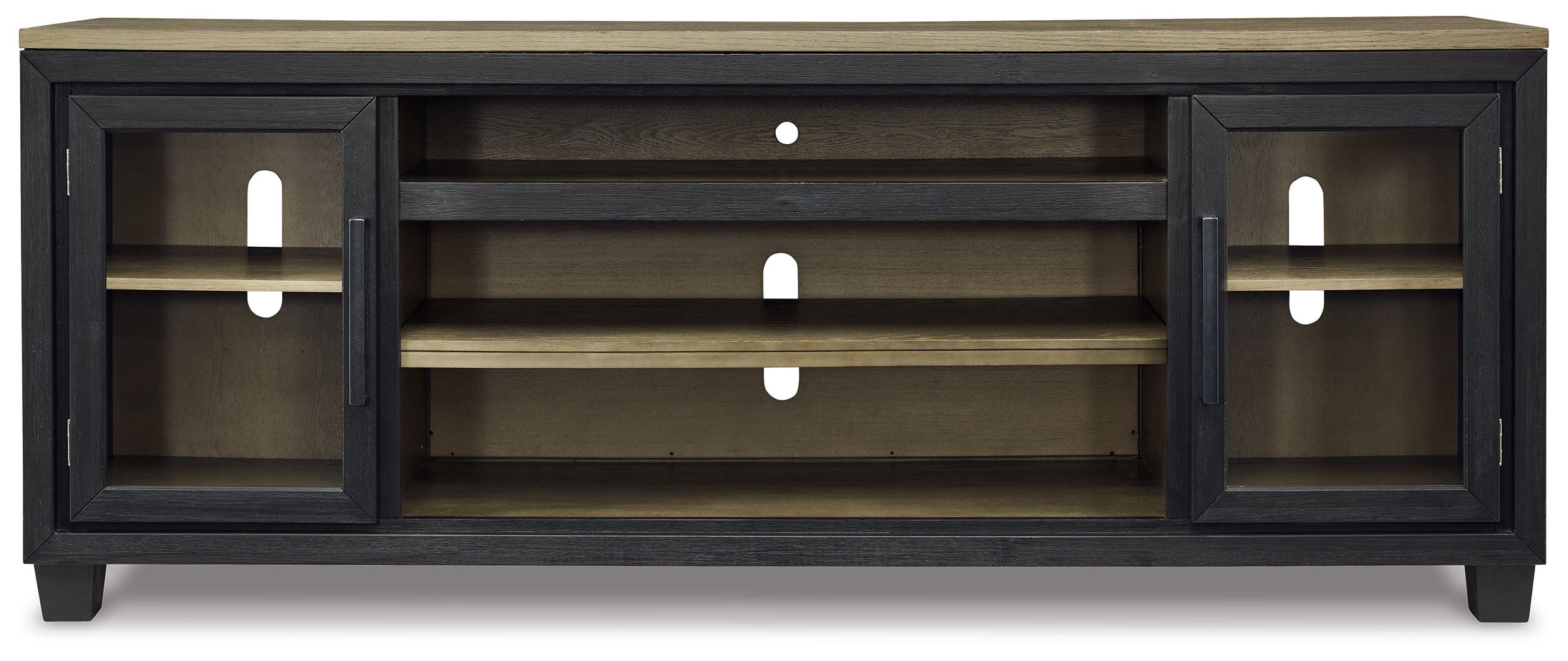 Foyland Black & Brown 83" TV Stand