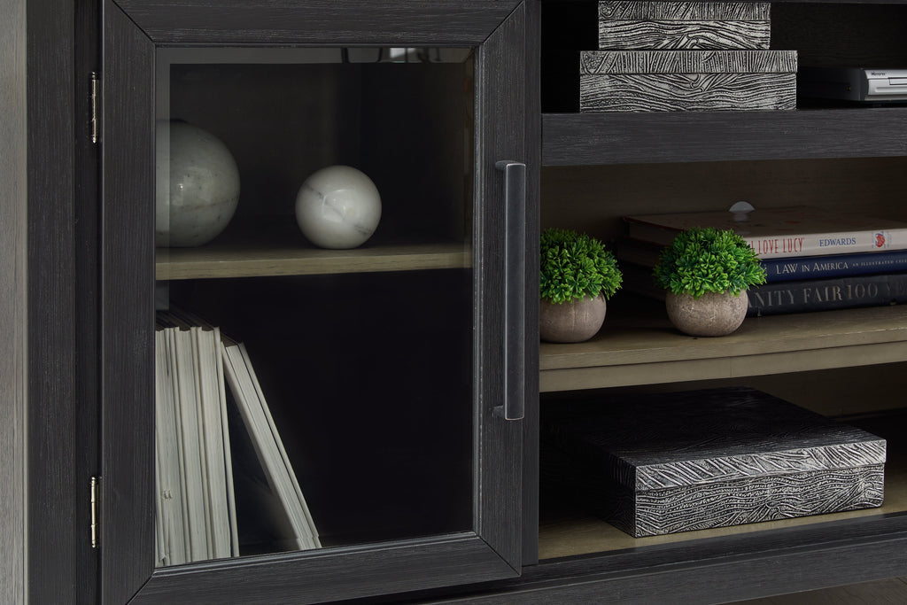 Foyland Black & Brown 83" TV Stand