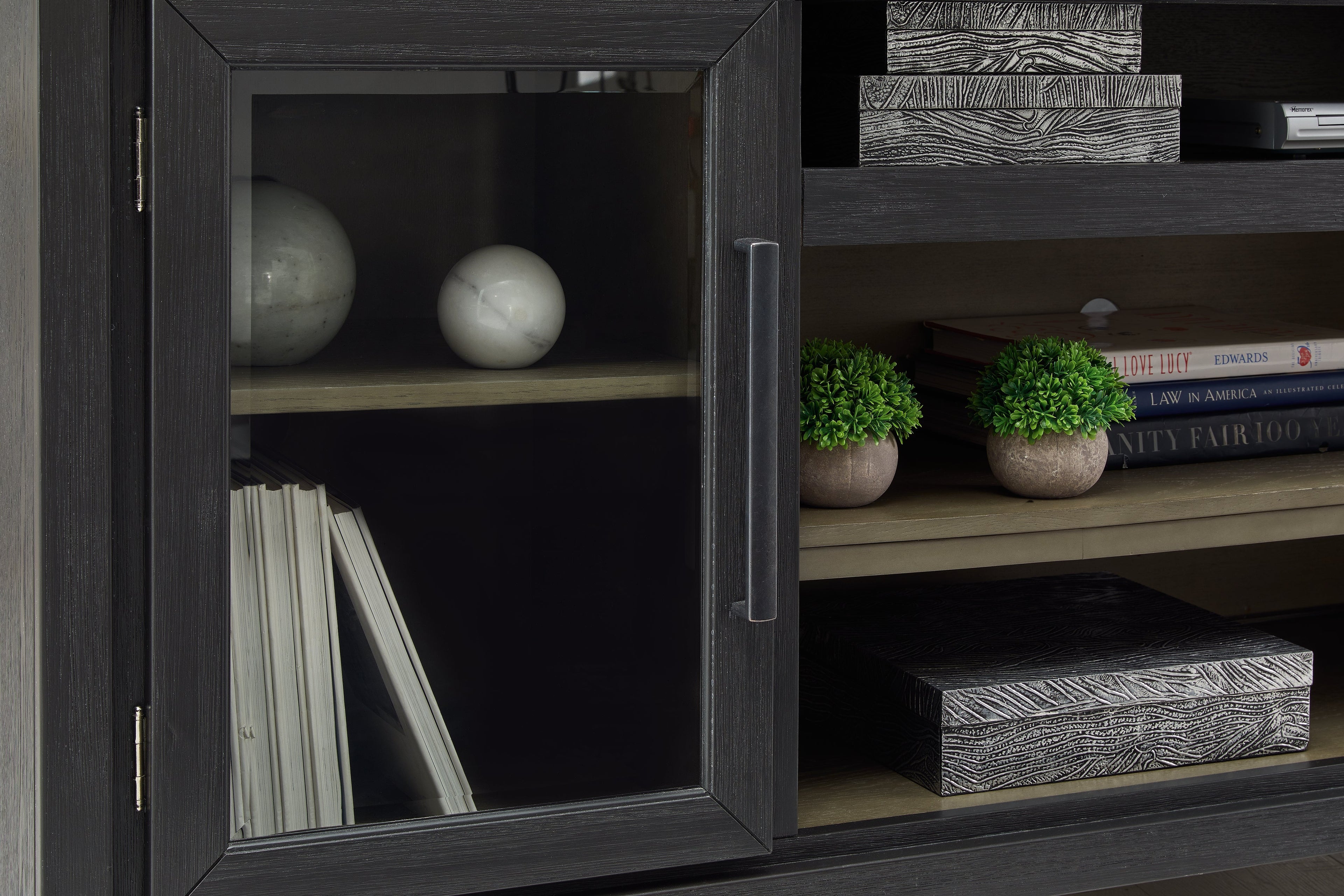 Foyland Black & Brown 83" TV Stand
