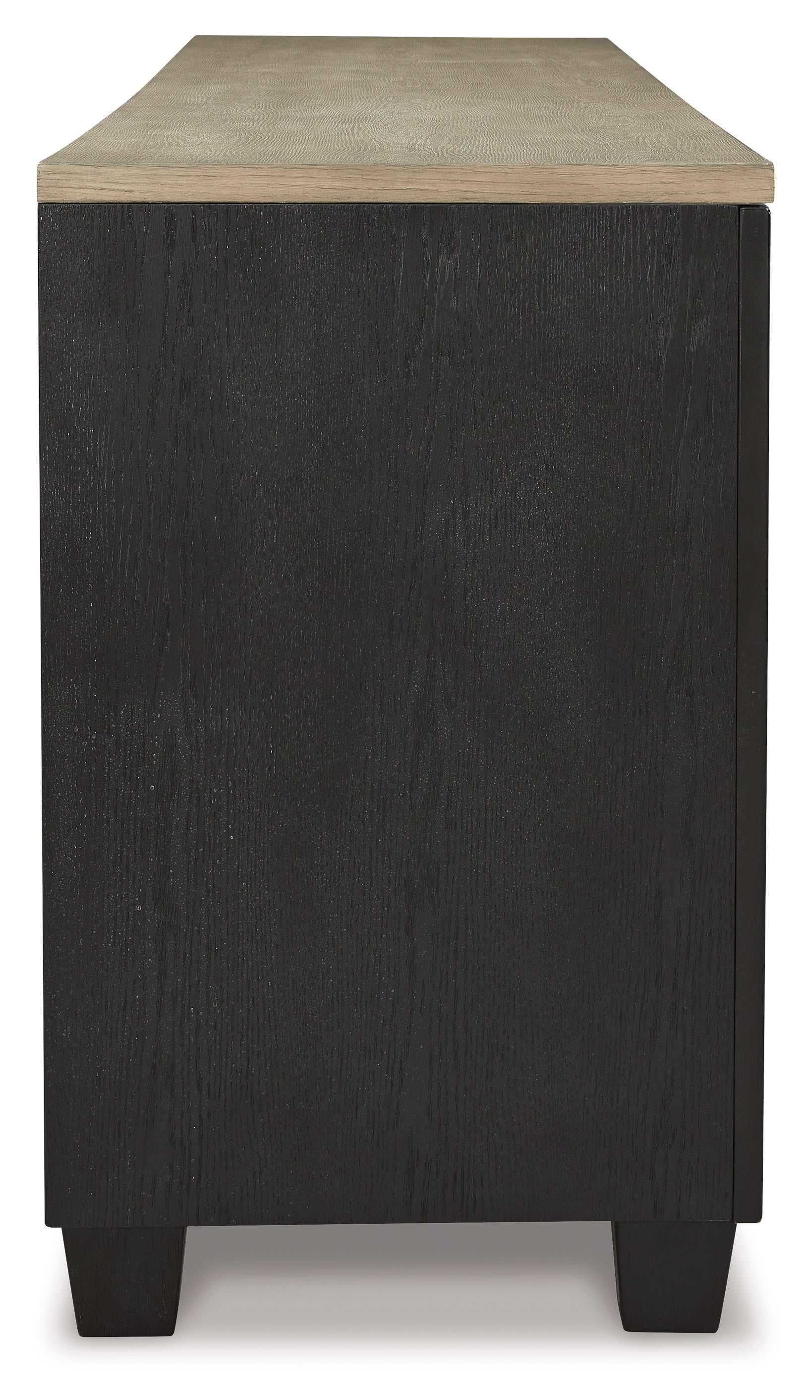 Foyland Black & Brown 83" TV Stand w/ Electric Fireplace Insert