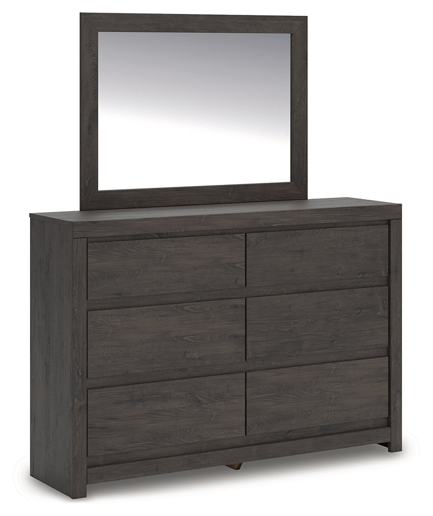 Fraluna Charcoal Dresser & Mirror