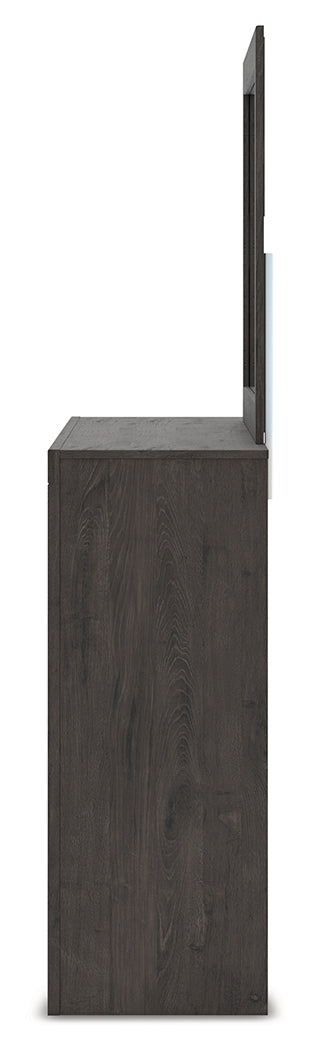 Fraluna Charcoal Dresser & Mirror