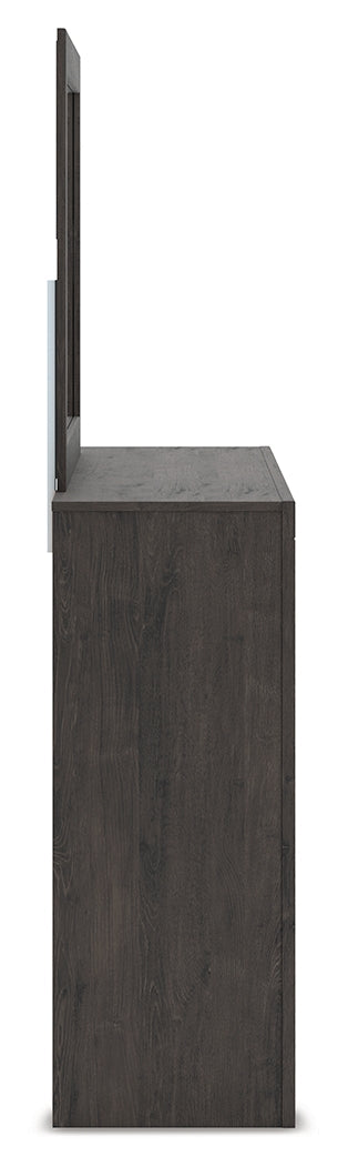 Fraluna Charcoal Dresser & Mirror