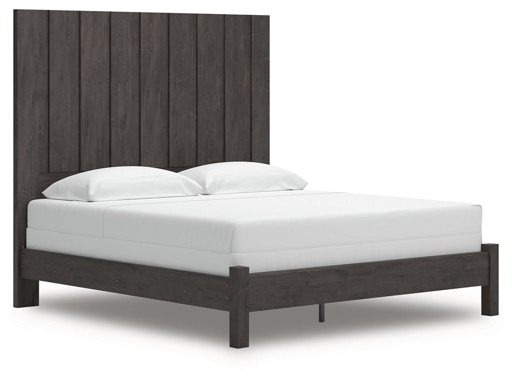 Fraluna Charcoal King Panel Bed