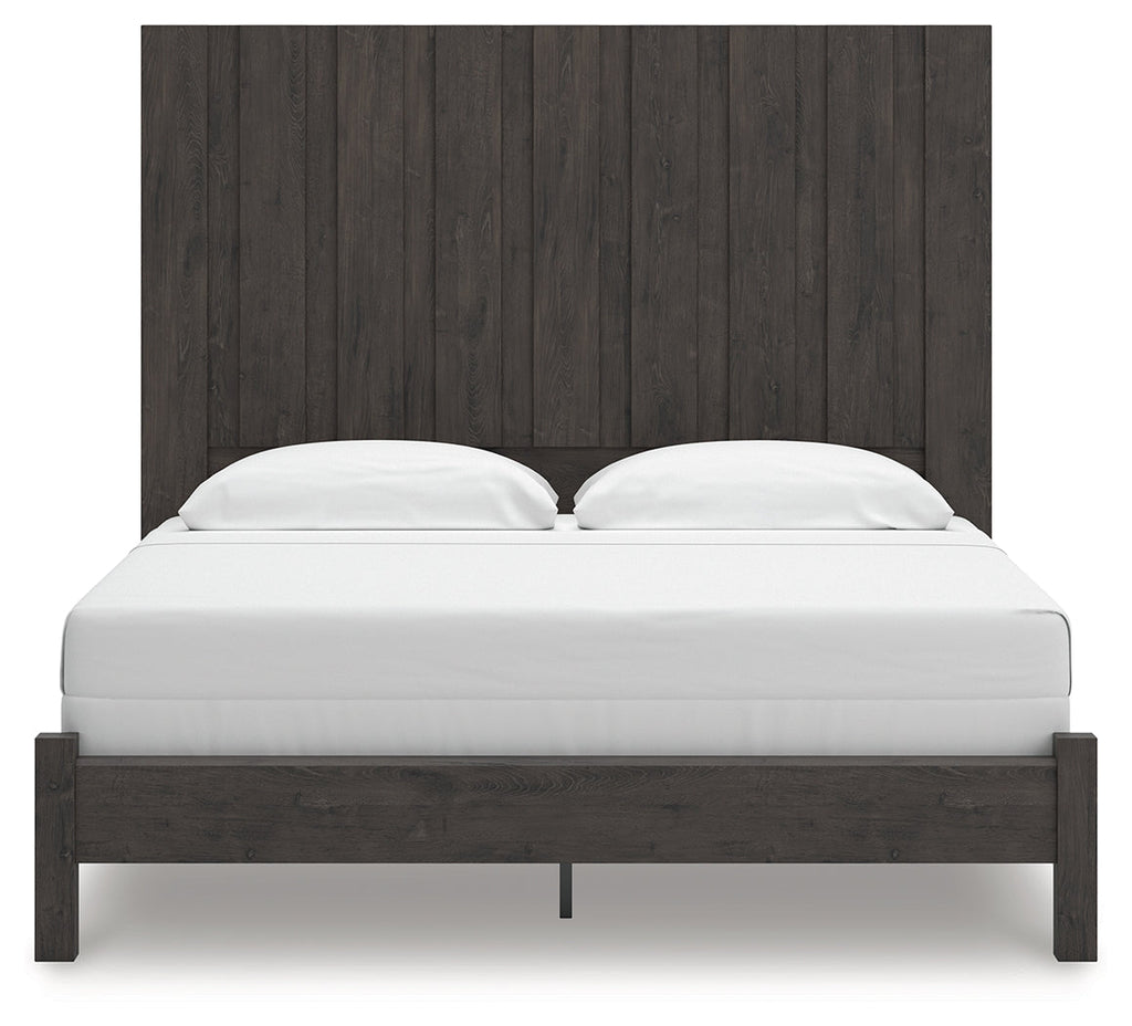 Fraluna Charcoal King Panel Bed