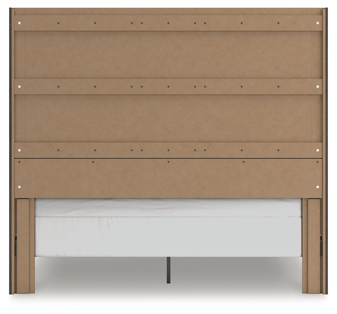 Fraluna Charcoal King Panel Bed
