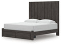 Fraluna Charcoal King Panel Storage Bed