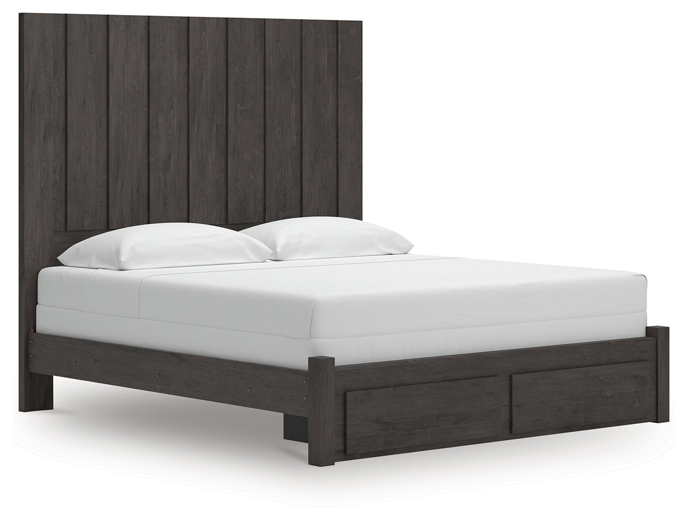 Fraluna Charcoal King Panel Storage Bed