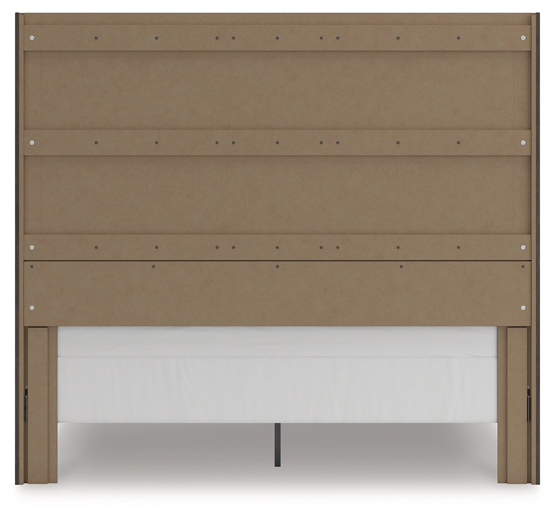 Fraluna Charcoal King Panel Storage Bed