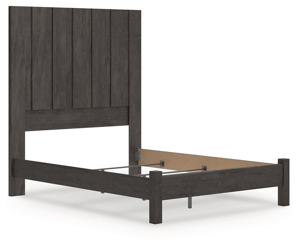 Fraluna Charcoal Queen Panel Bed