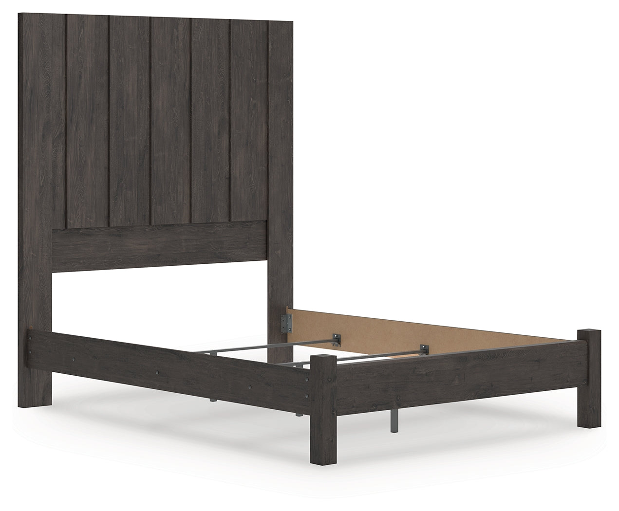 Fraluna Charcoal Queen Panel Bed