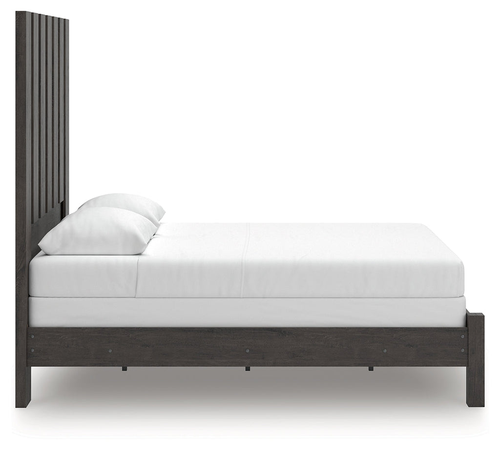 Fraluna Charcoal Queen Panel Bed