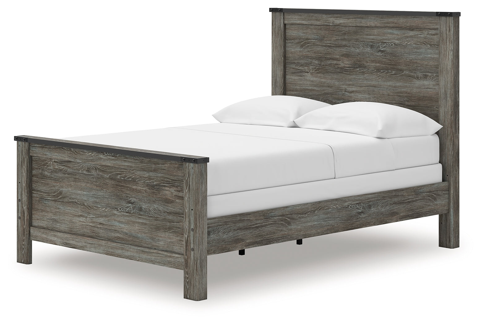Frandern Black/Gray Full Panel Bed