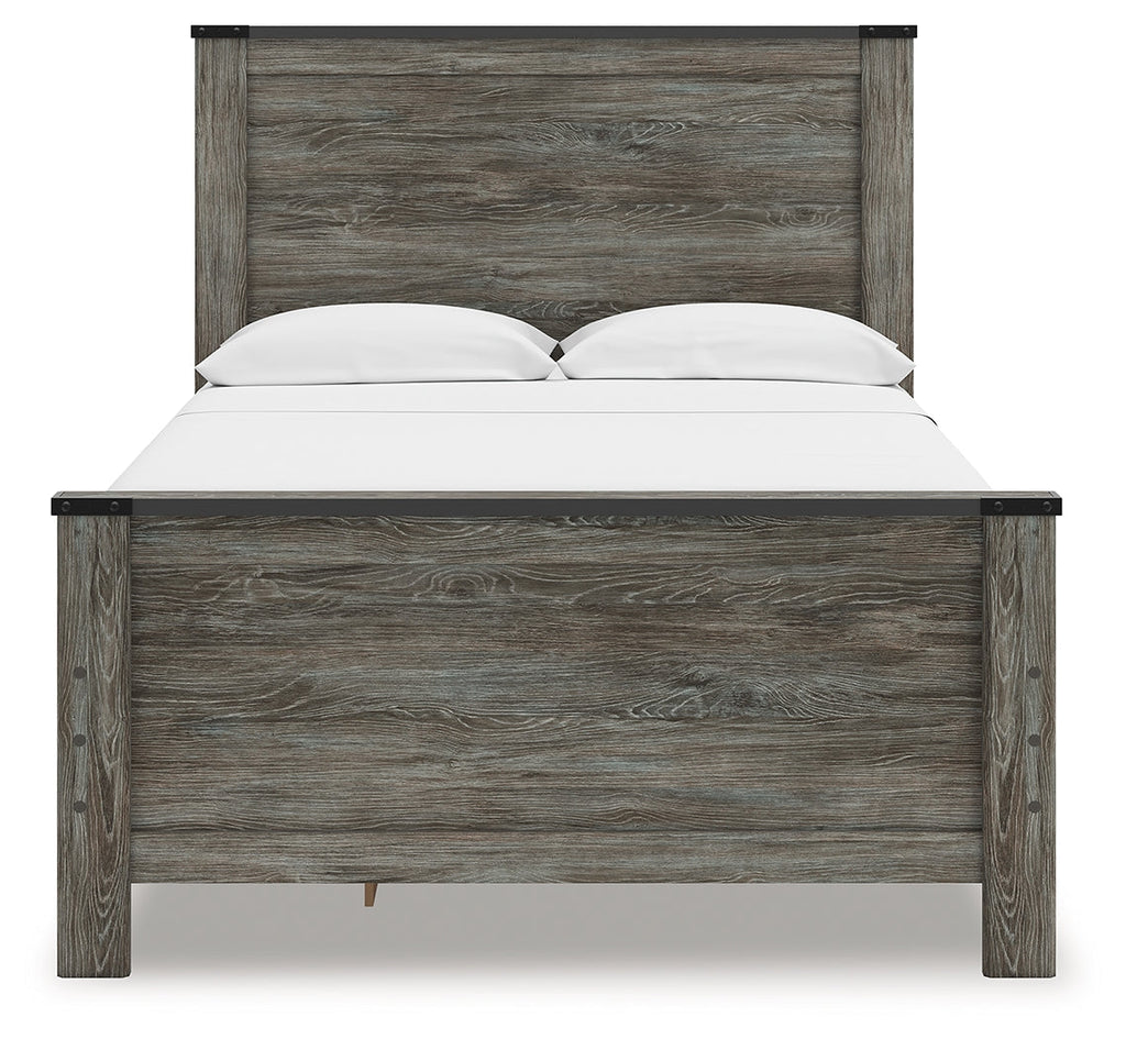 Frandern Black/Gray Full Panel Bed with Storage