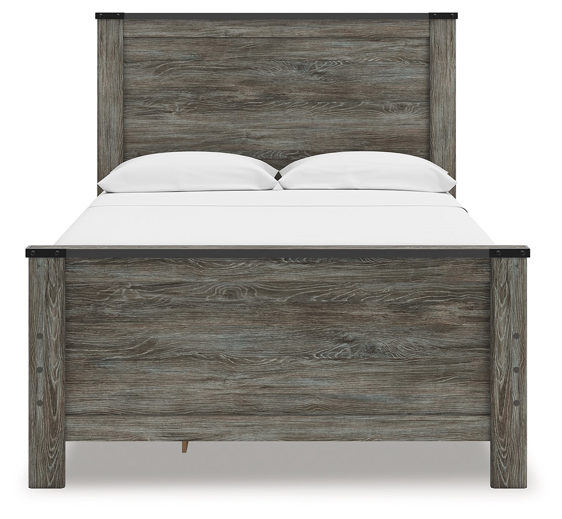 Frandern Black/Gray Full Panel Bed with Storage