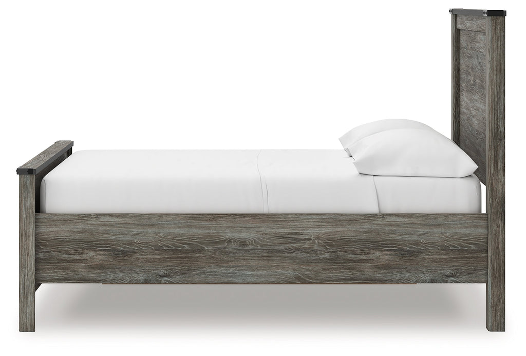 Frandern Black/Gray Full Panel Bed with Storage
